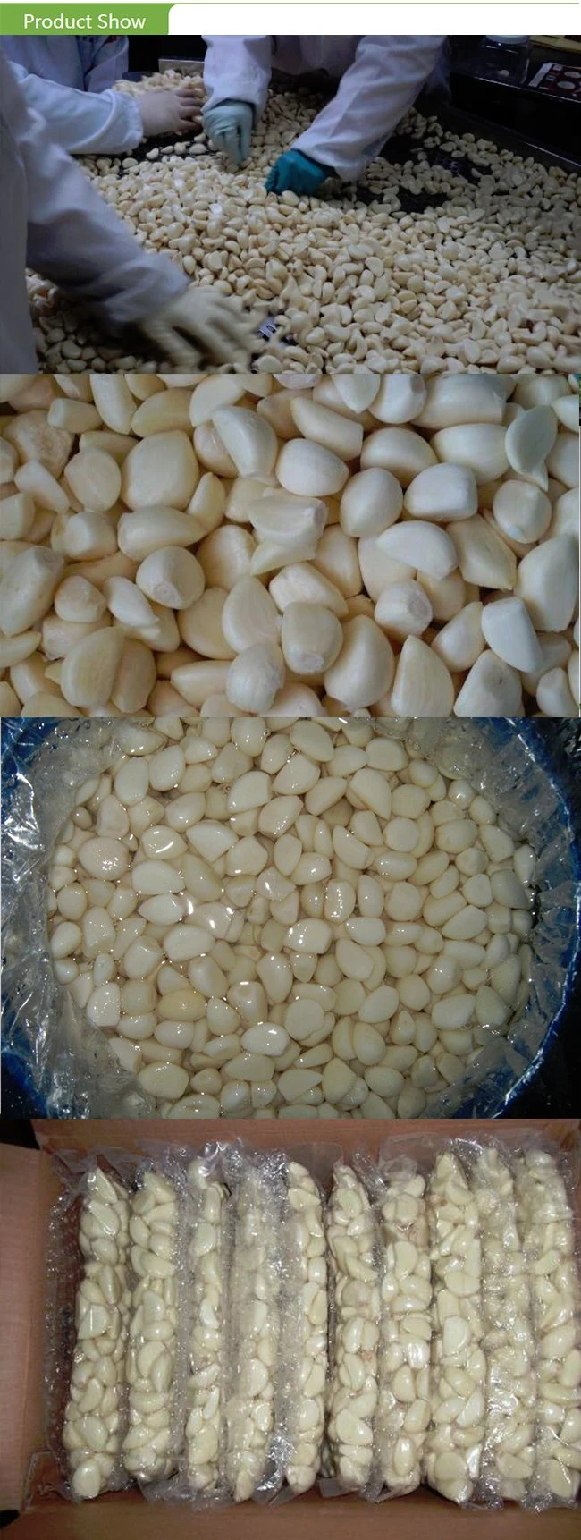Grade a Frozen Peeled White Garlic Cloves Whole Peeled Garlic IQF Garlic